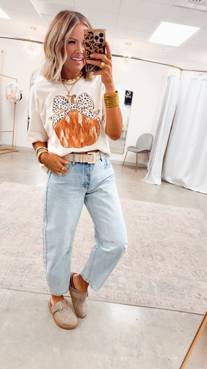 Pumpkin Bow Tee