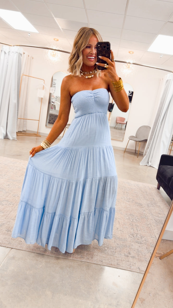 The Southern Charm Maxi Dress-Powder Blue