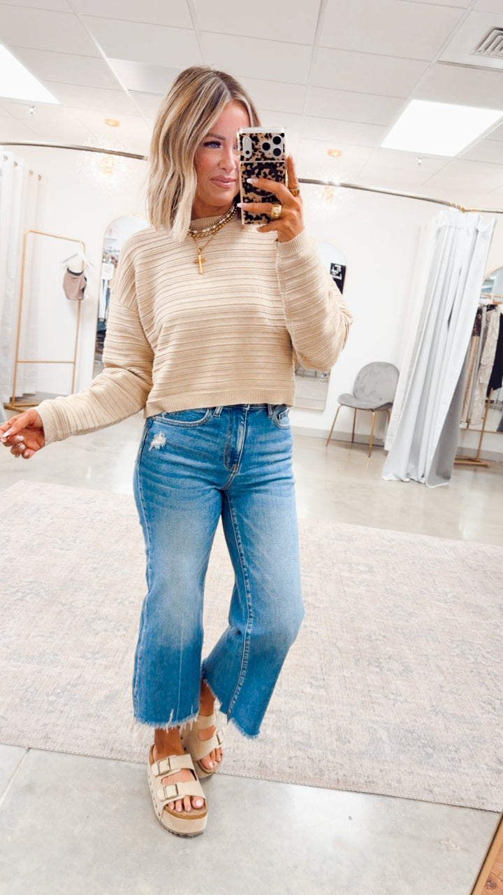 The Rowan Raw Hem Straight Jean