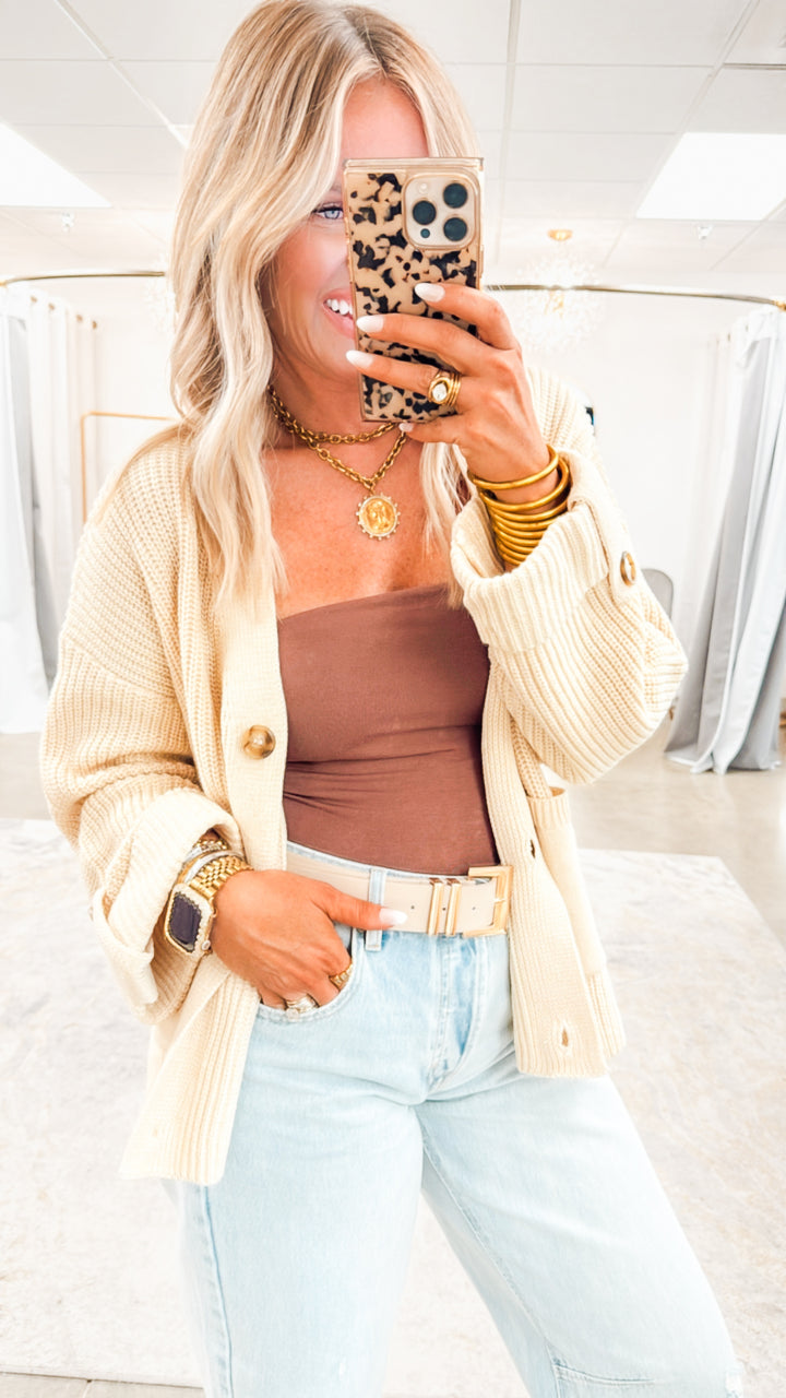Cozy Knoll Cardigan-Cream