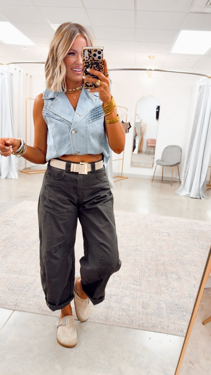 Chic Western Denim Vest