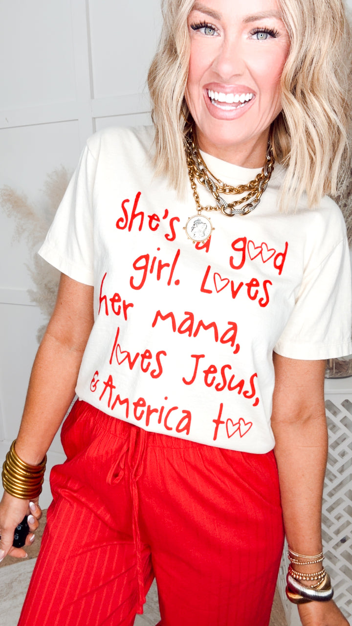 She's A Good Girl Cropped Tee