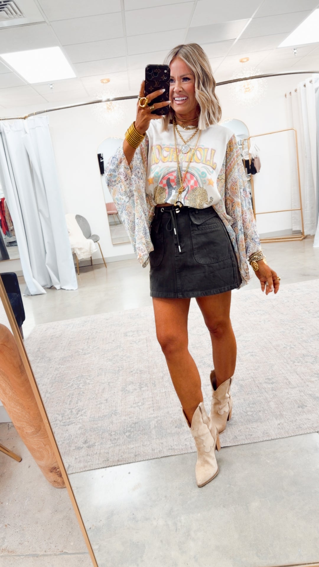 Pippa Denim Skort-Olive
