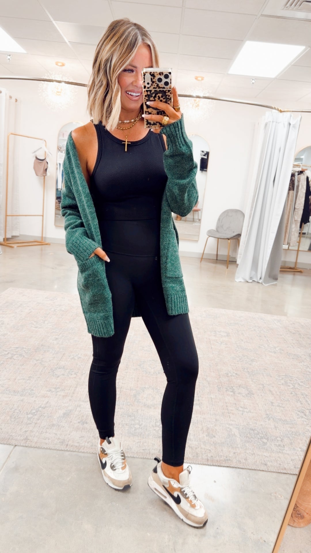 Brixton Sweater Cardigan-Green