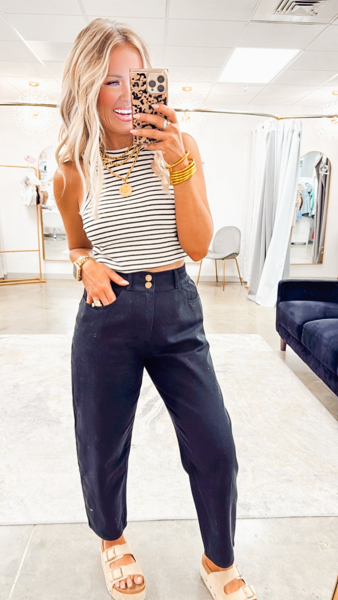 The Riley Striped Rib Tank