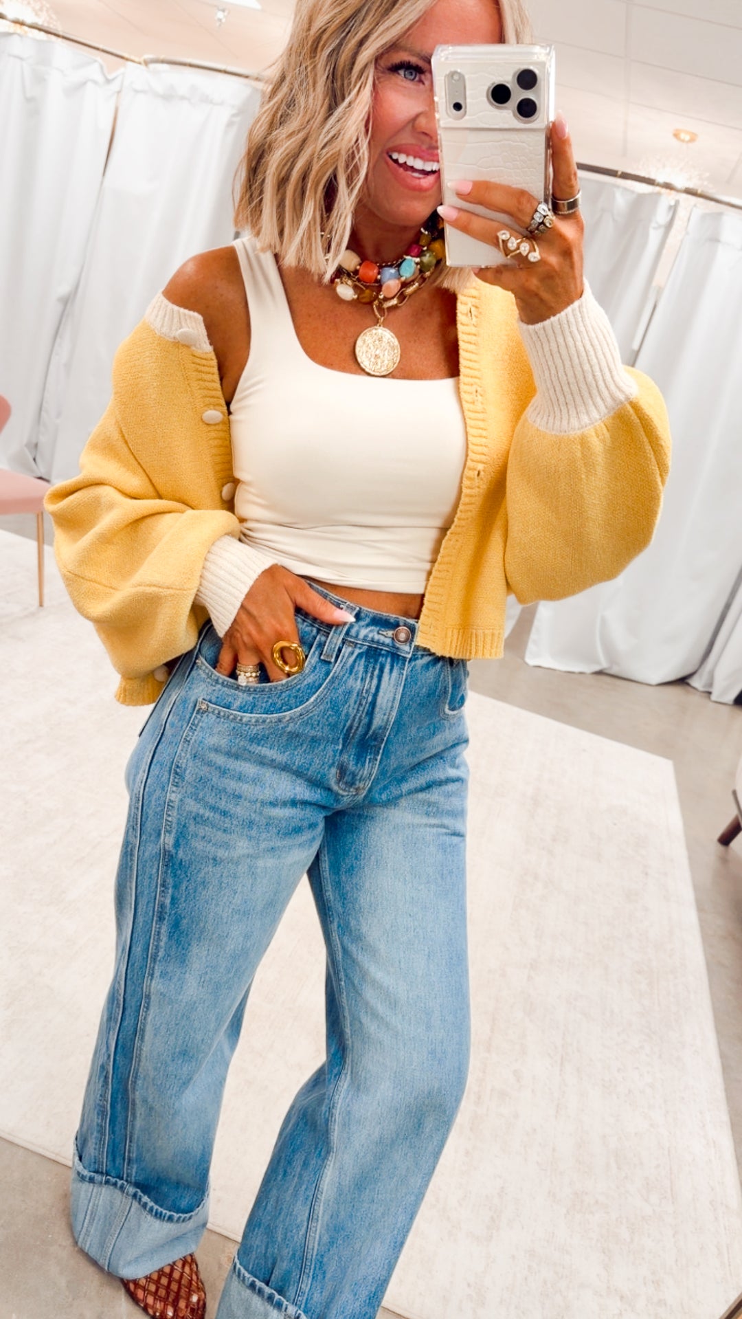 The Charlie Cuffed Wide Leg Jean