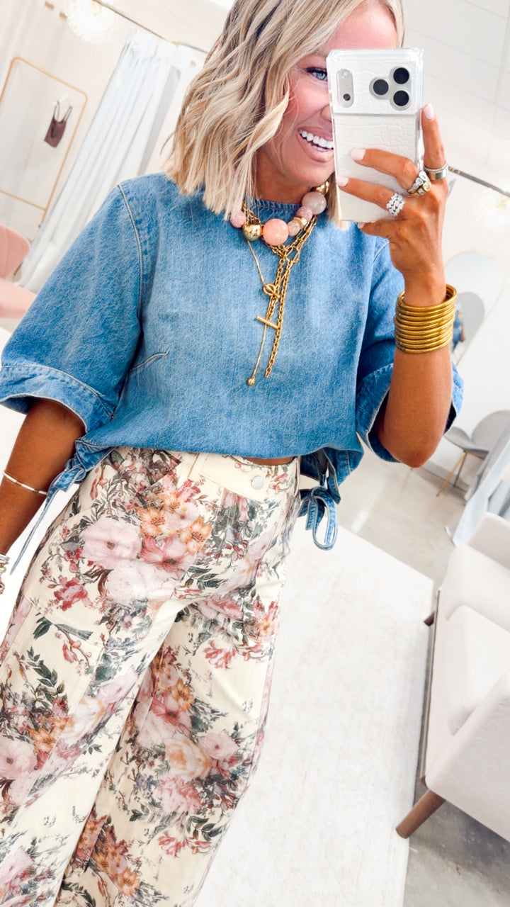 The Amarillo Sky Denim Top