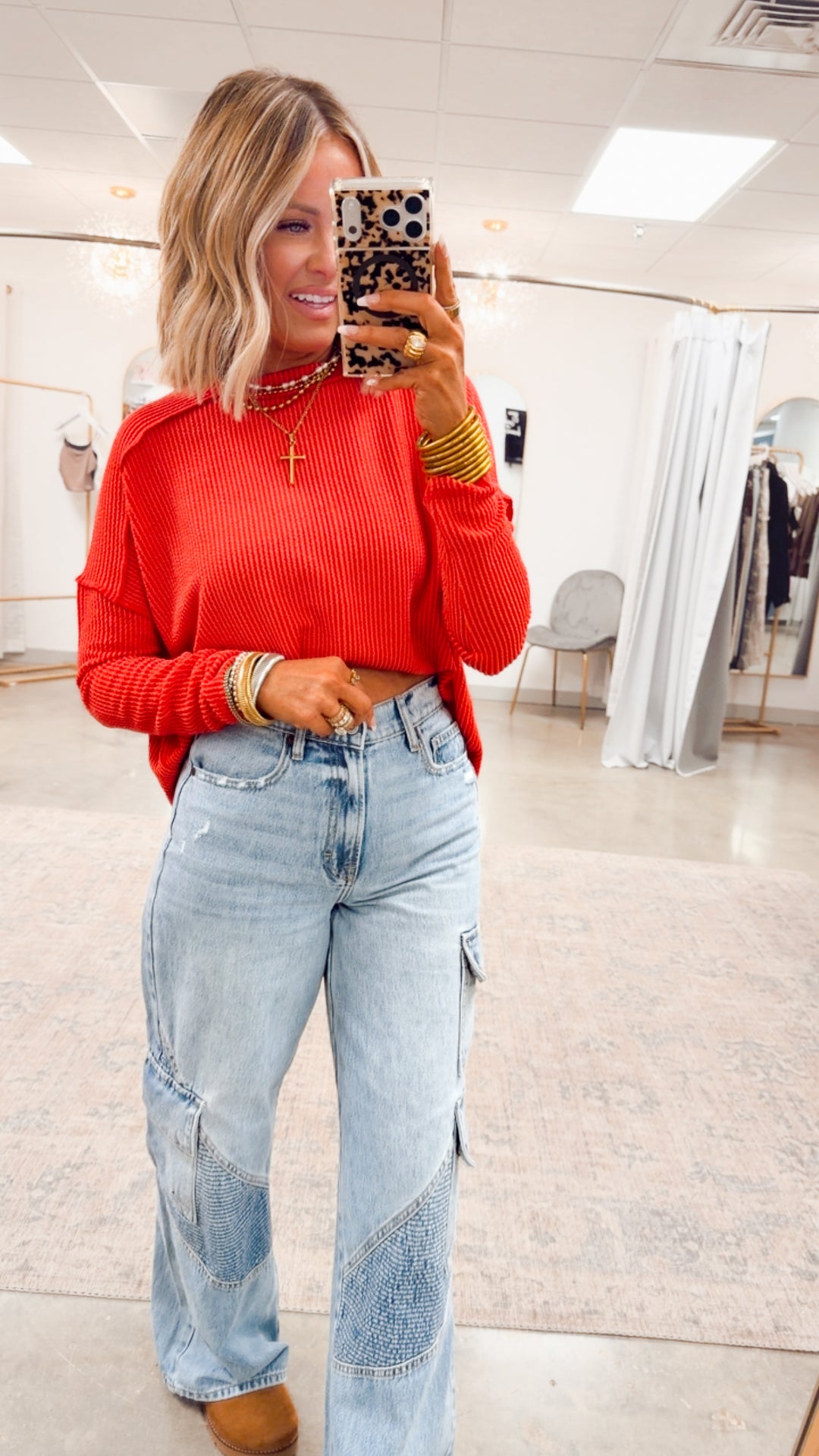 The Haisley Ribbed Top-Ruby