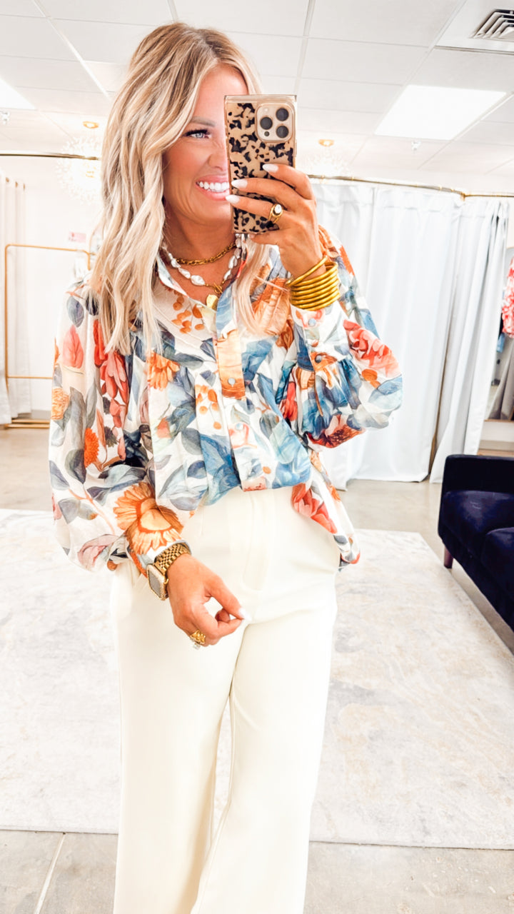 Flora Grace Top-Midnight Sapphire