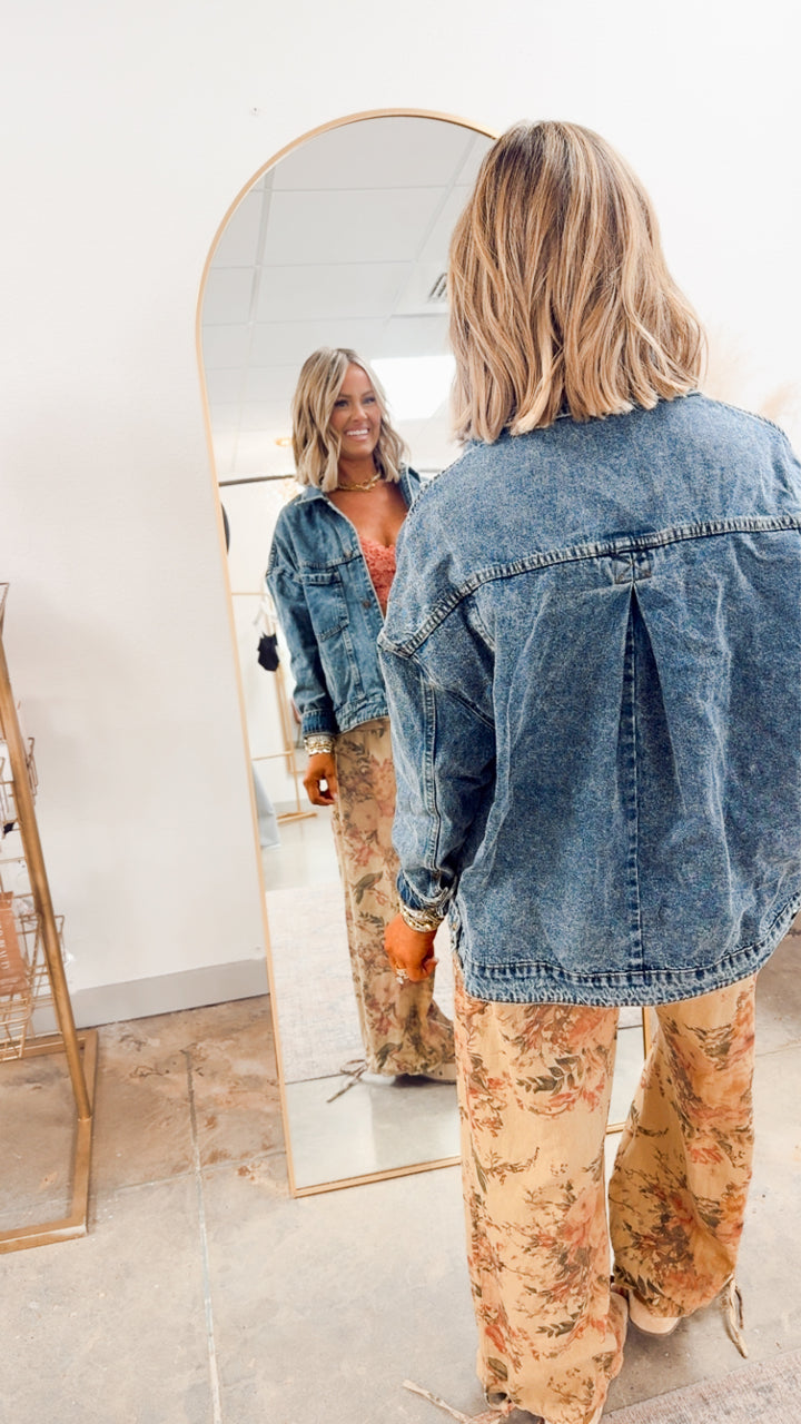 The Rosalie Floral Denim Pants