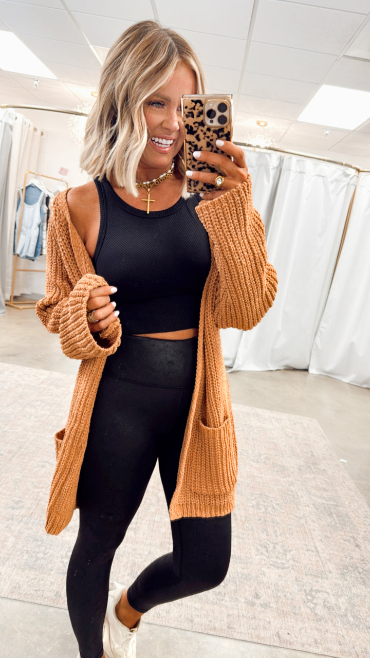 Hollow Pines Cardigan-Burnt Topaz