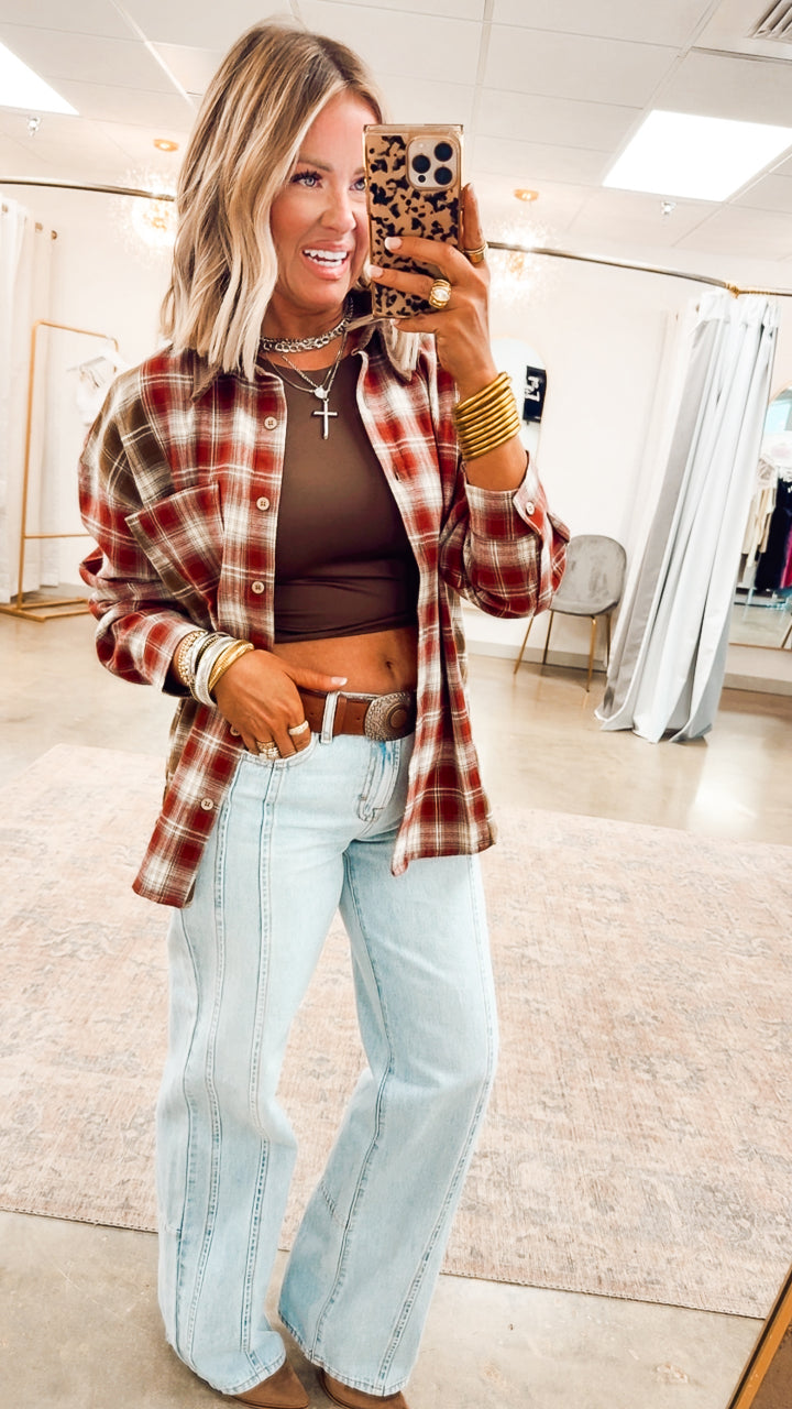 Harvest Plaid Flannel Top