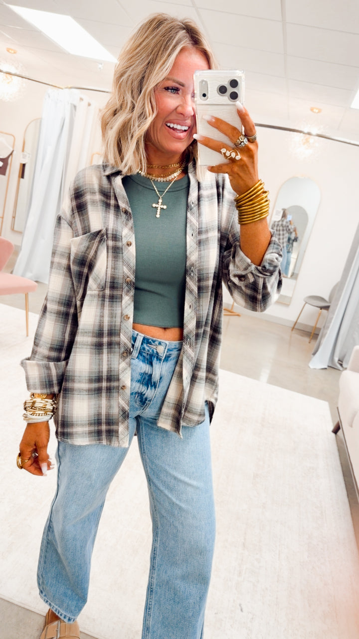 Petalwood Flannel Top