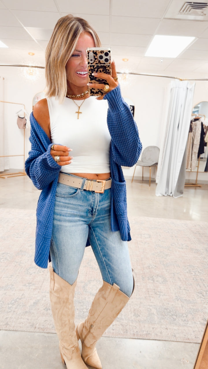 Marlin Waffle Weave Cardigan