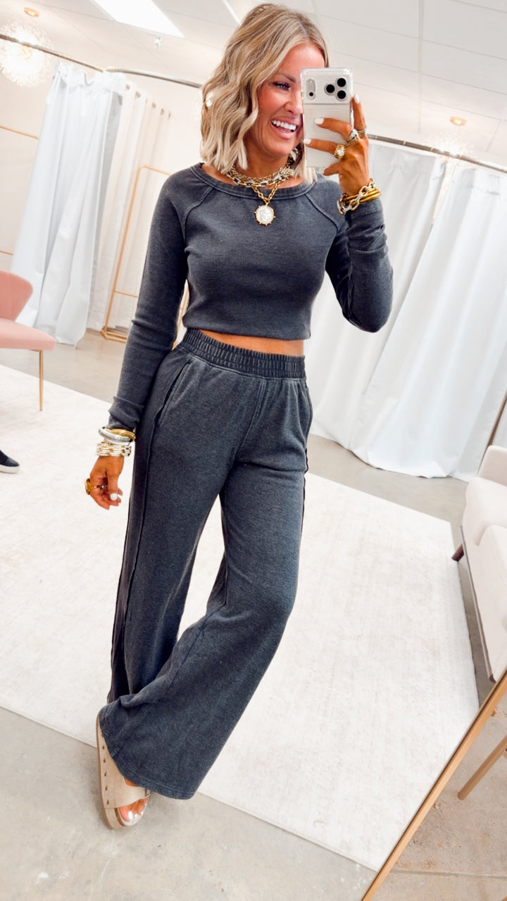 The Arabella Two Piece Set-Black