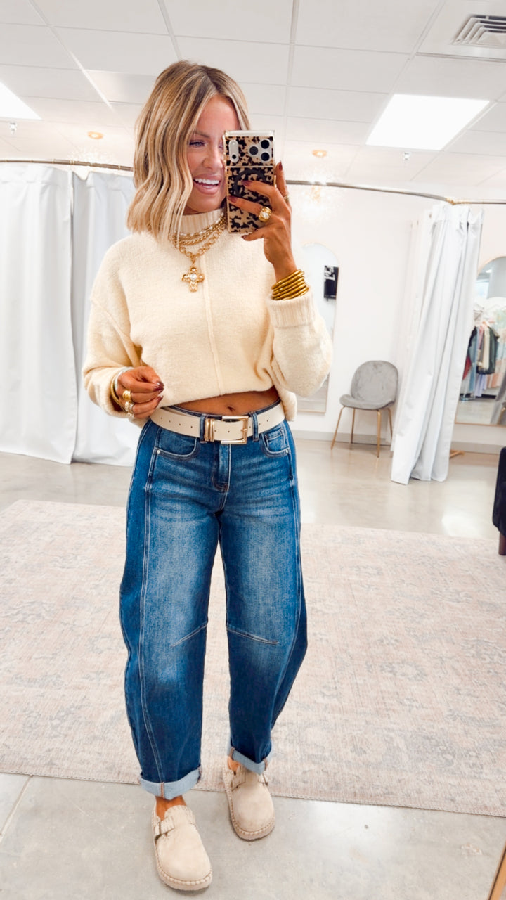 Stetson Barrel Cuffed Jeans-Dark