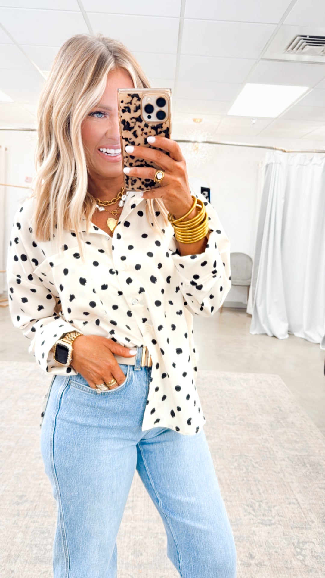 Classic Polka Dot Blouse