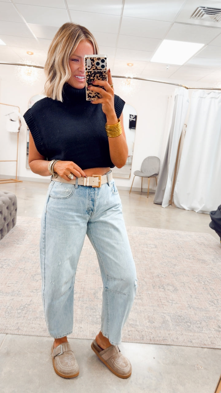 The Mira Turtle Neck Sweater-Black