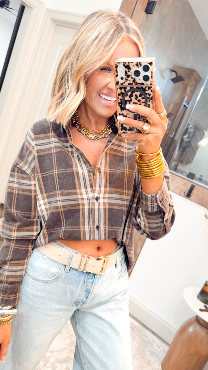 The Briggs Flannel Top