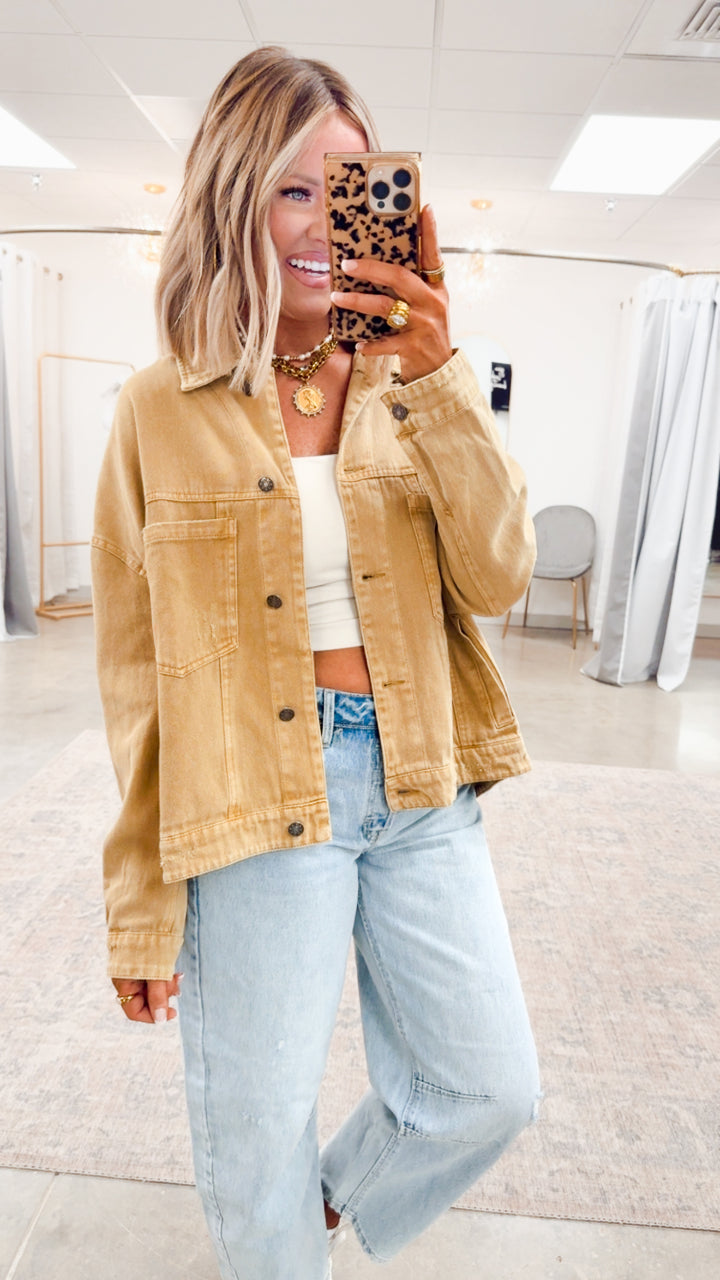 Oak Ridge Denim Jacket-Tea Satin