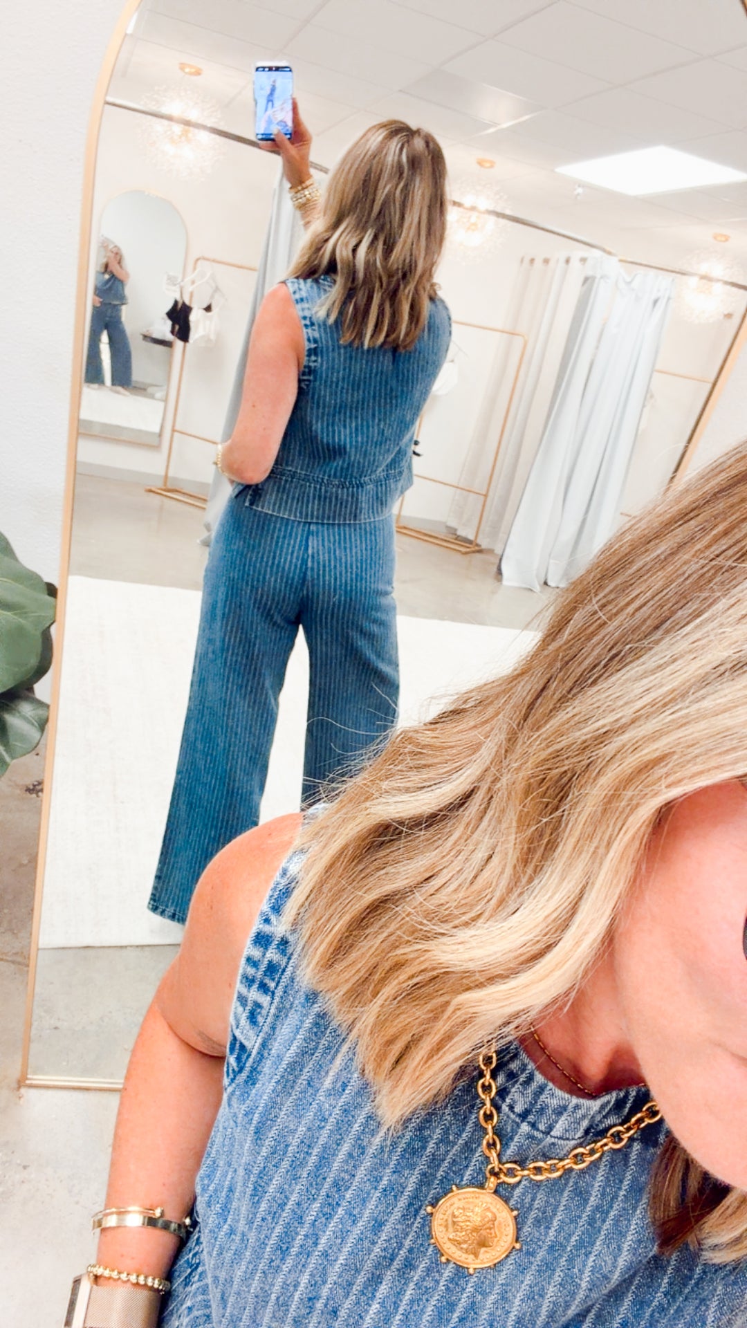 The Bayside Stripe Denim Set