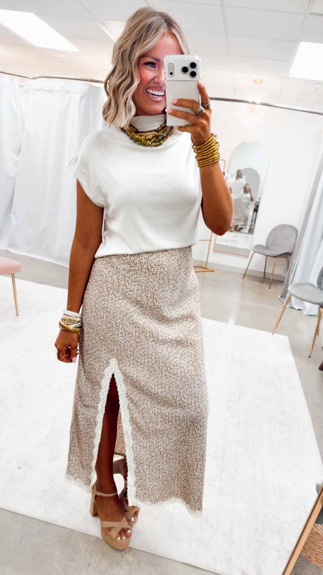 The Rosewater Midi Skirt