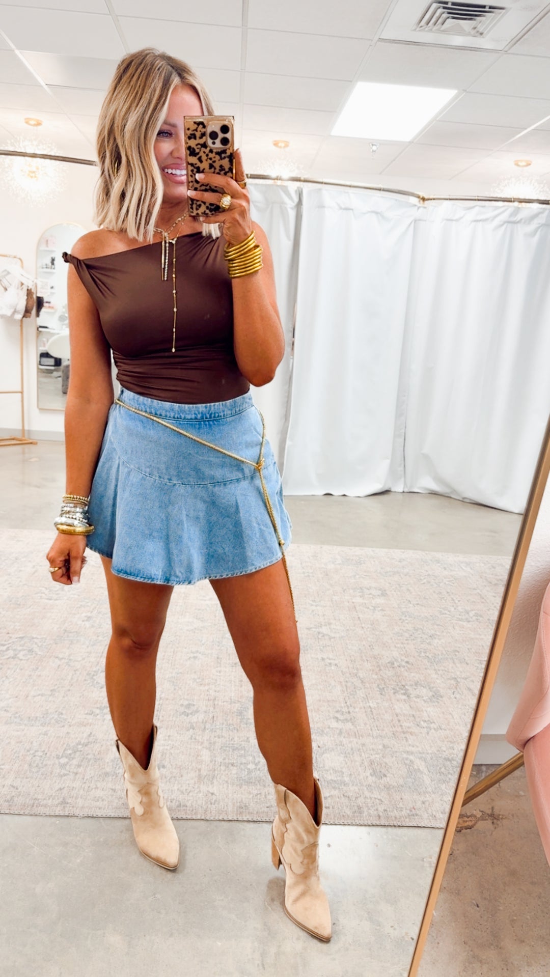 Claire Off Shoulder Top-Chocolate