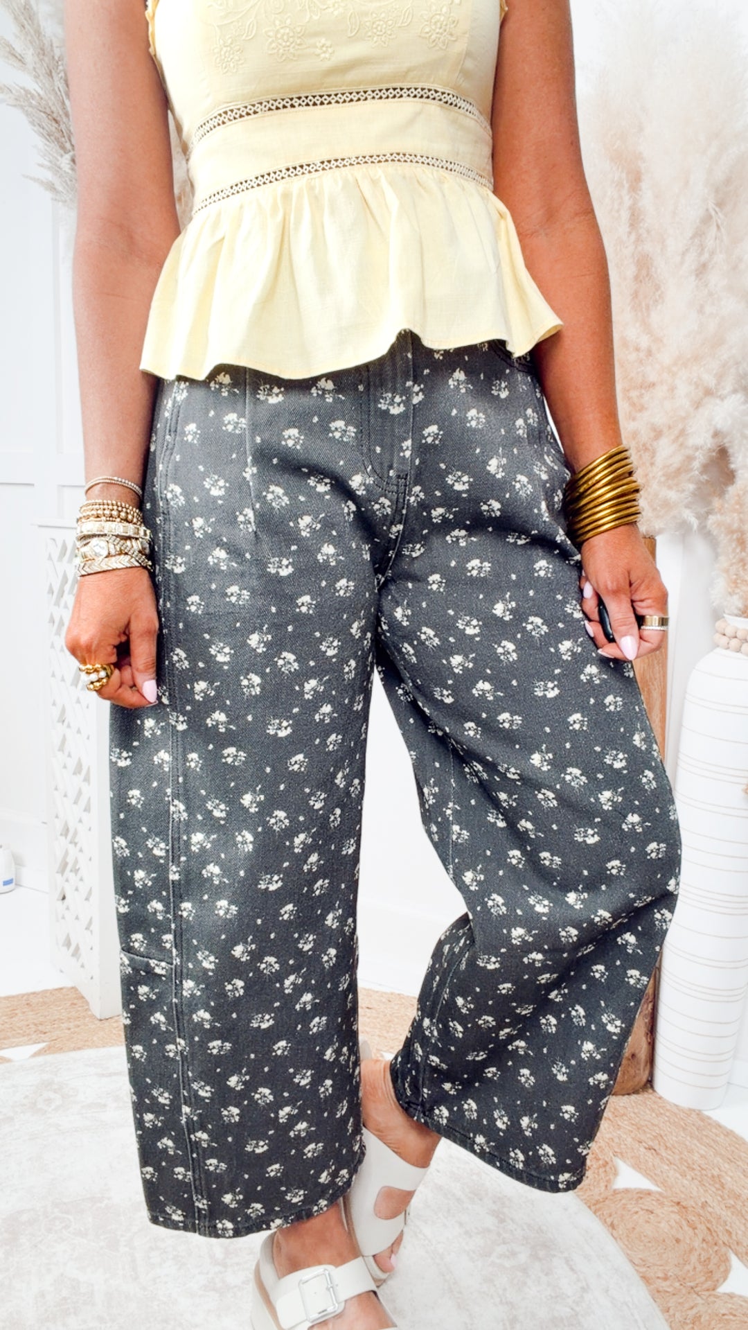 The Floral Barrel Jeans