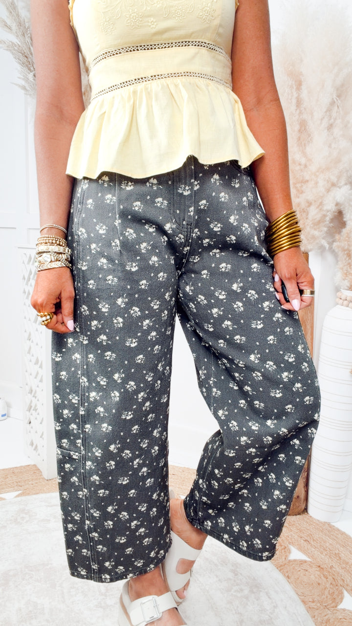 The Floral Barrel Jeans