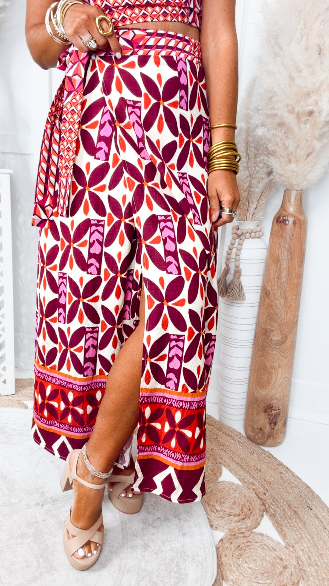 The Montego Wrap Skirt Set