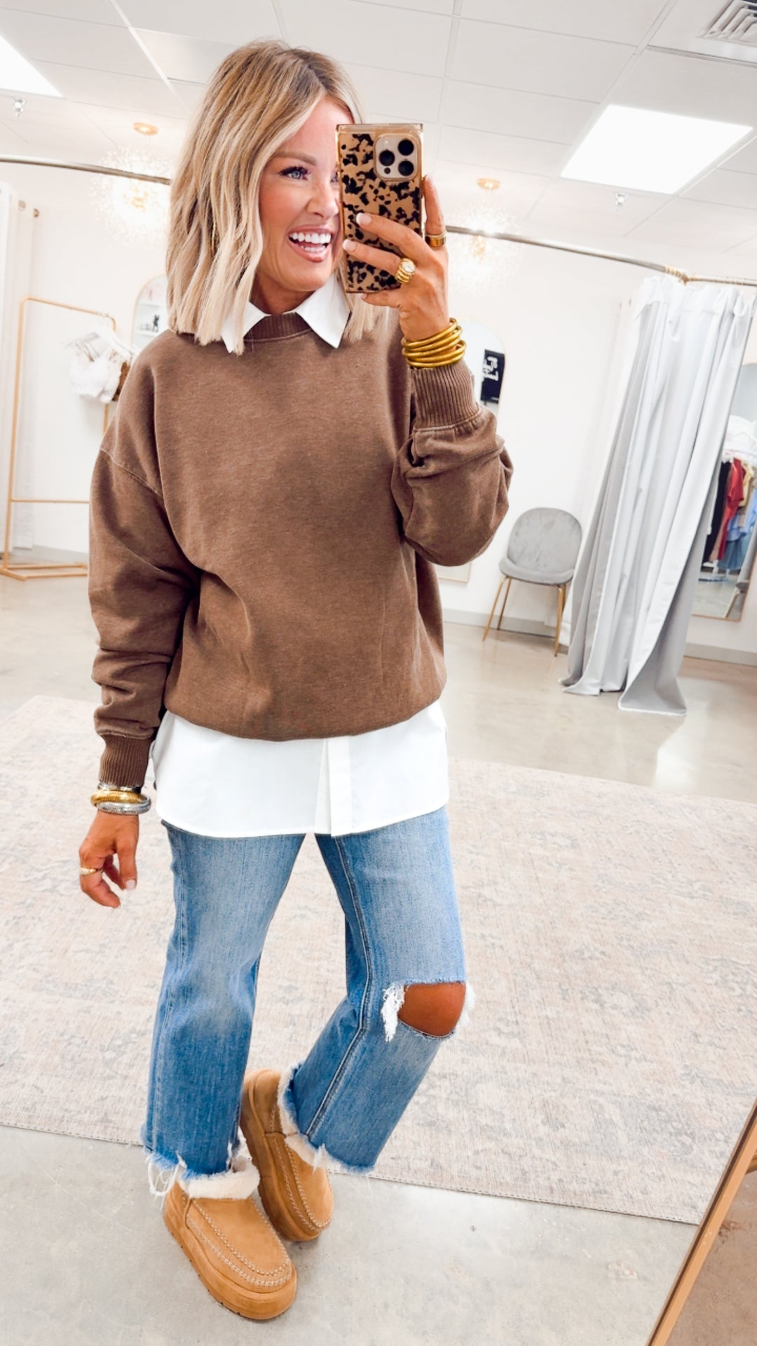 Mocha Rustic Ease Sweatshirt