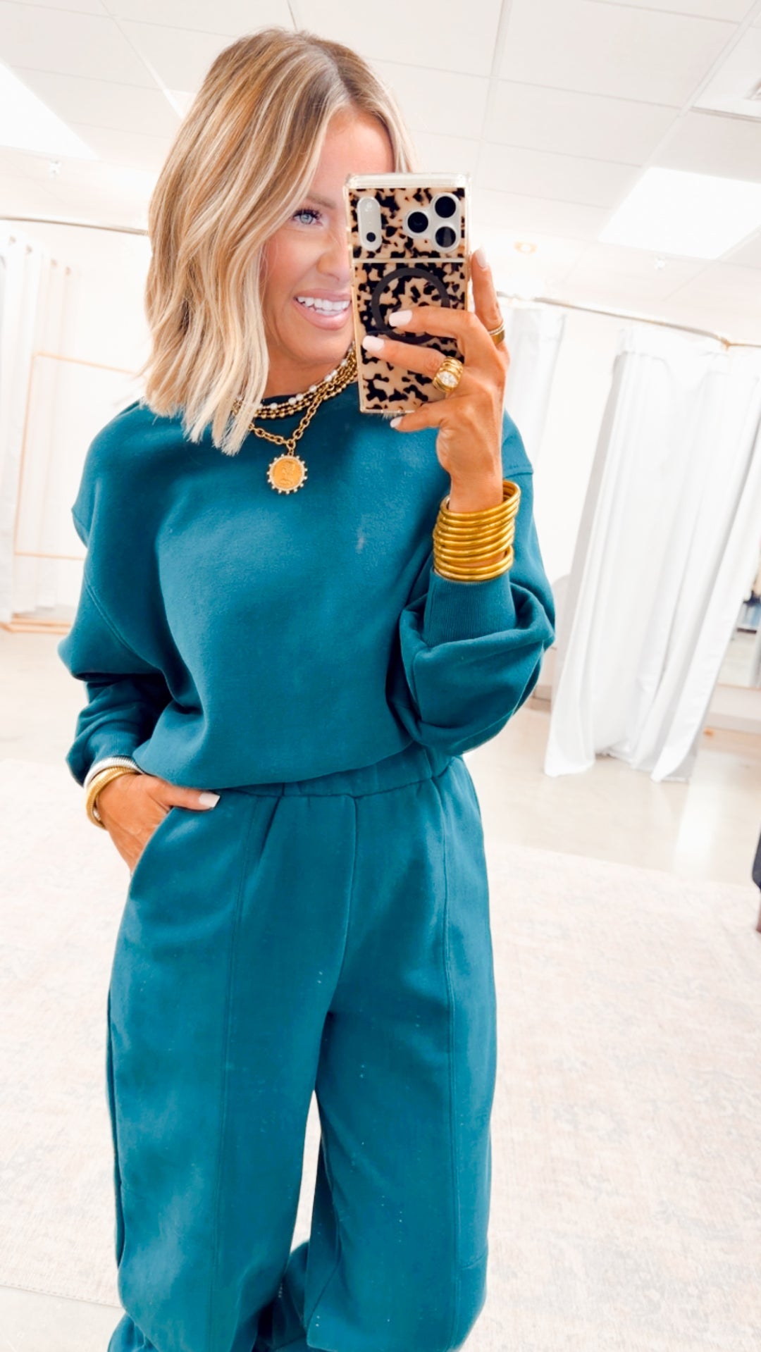 Lounge Ease Set-Deep Green