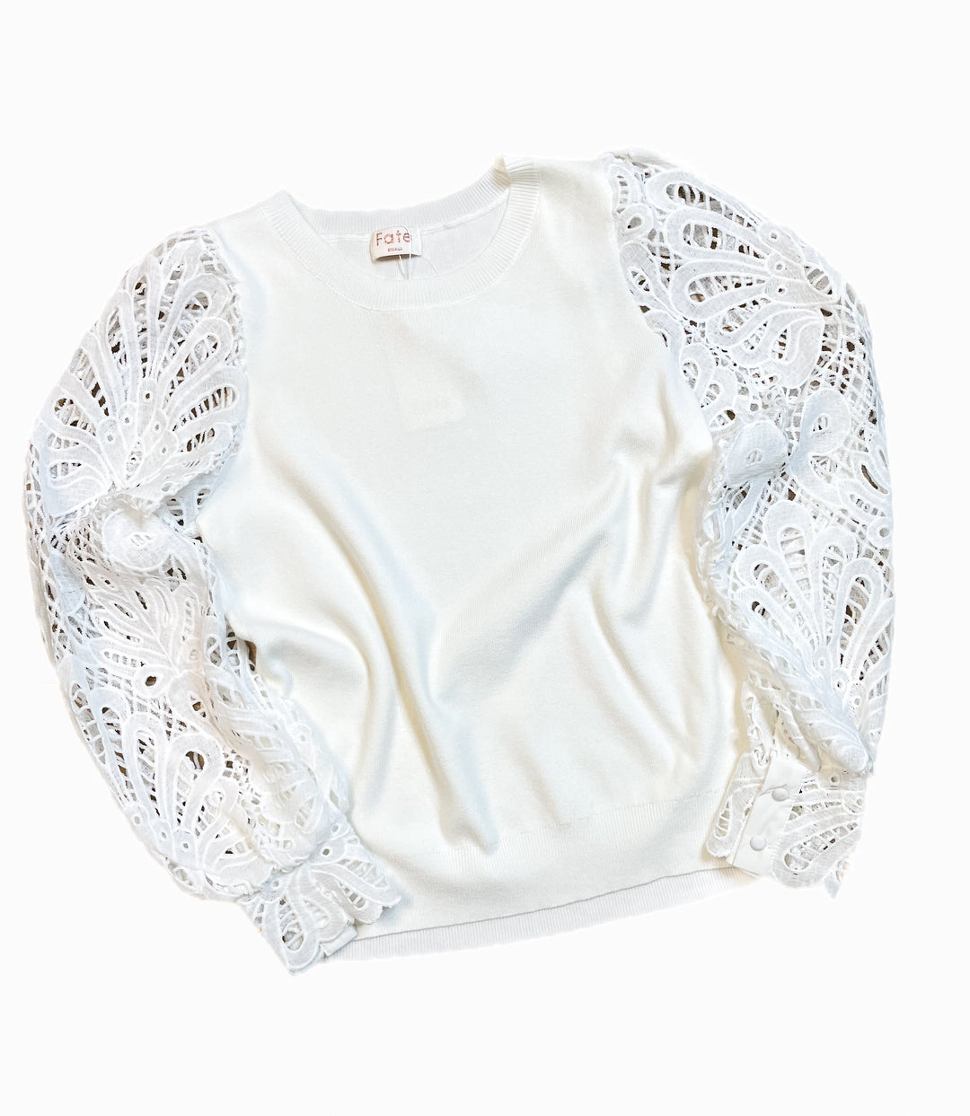Eden Eyelet Sleeve Sweater