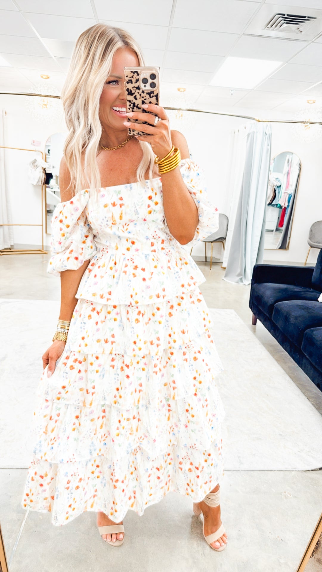 Magnolia Midi Dress- Ivory