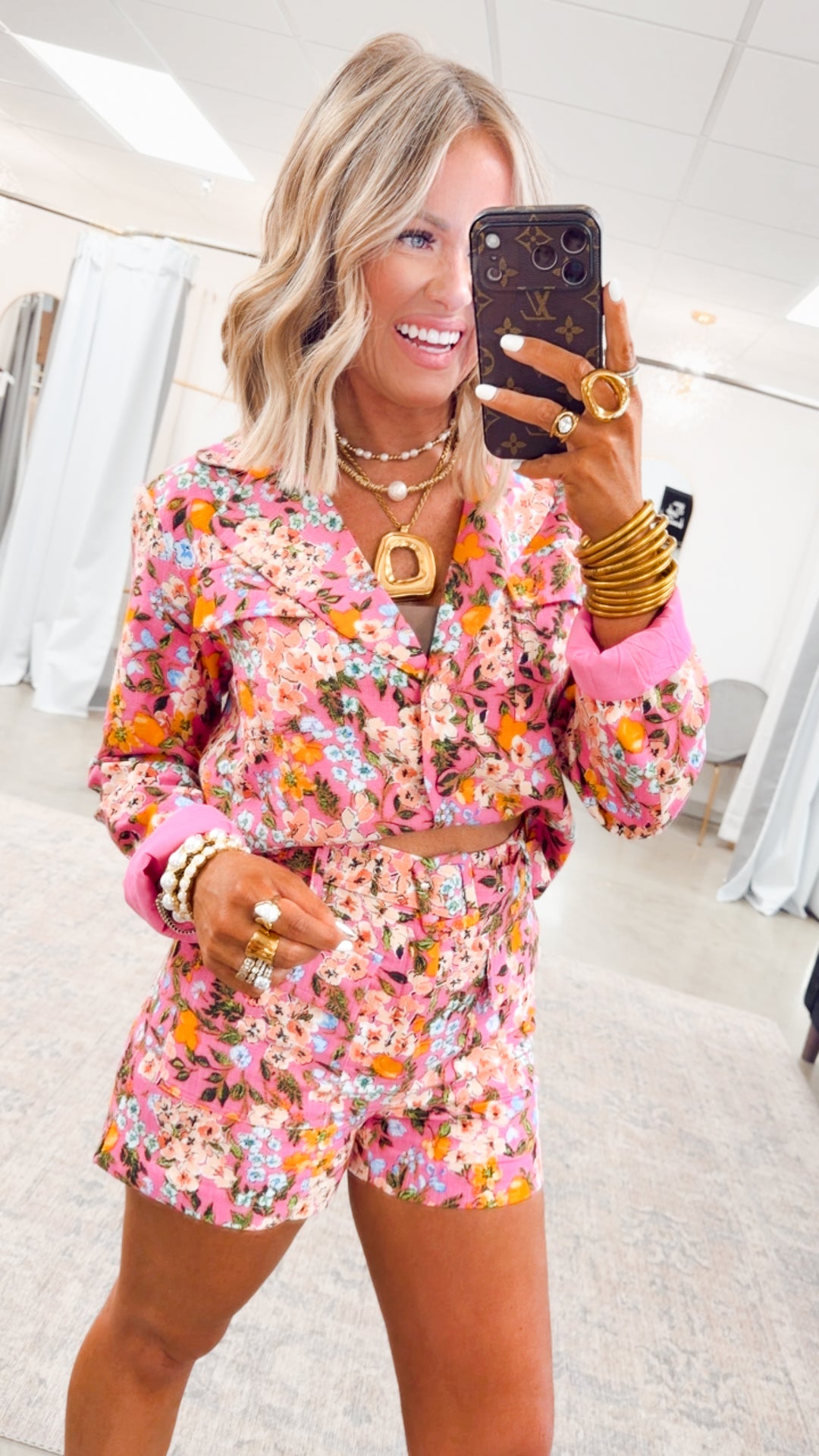 The Camellia Bloom Blazer Top