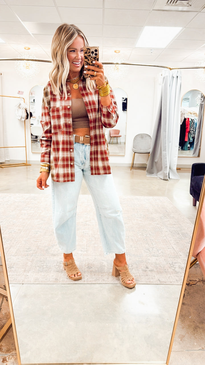 Harvest Plaid Flannel Top