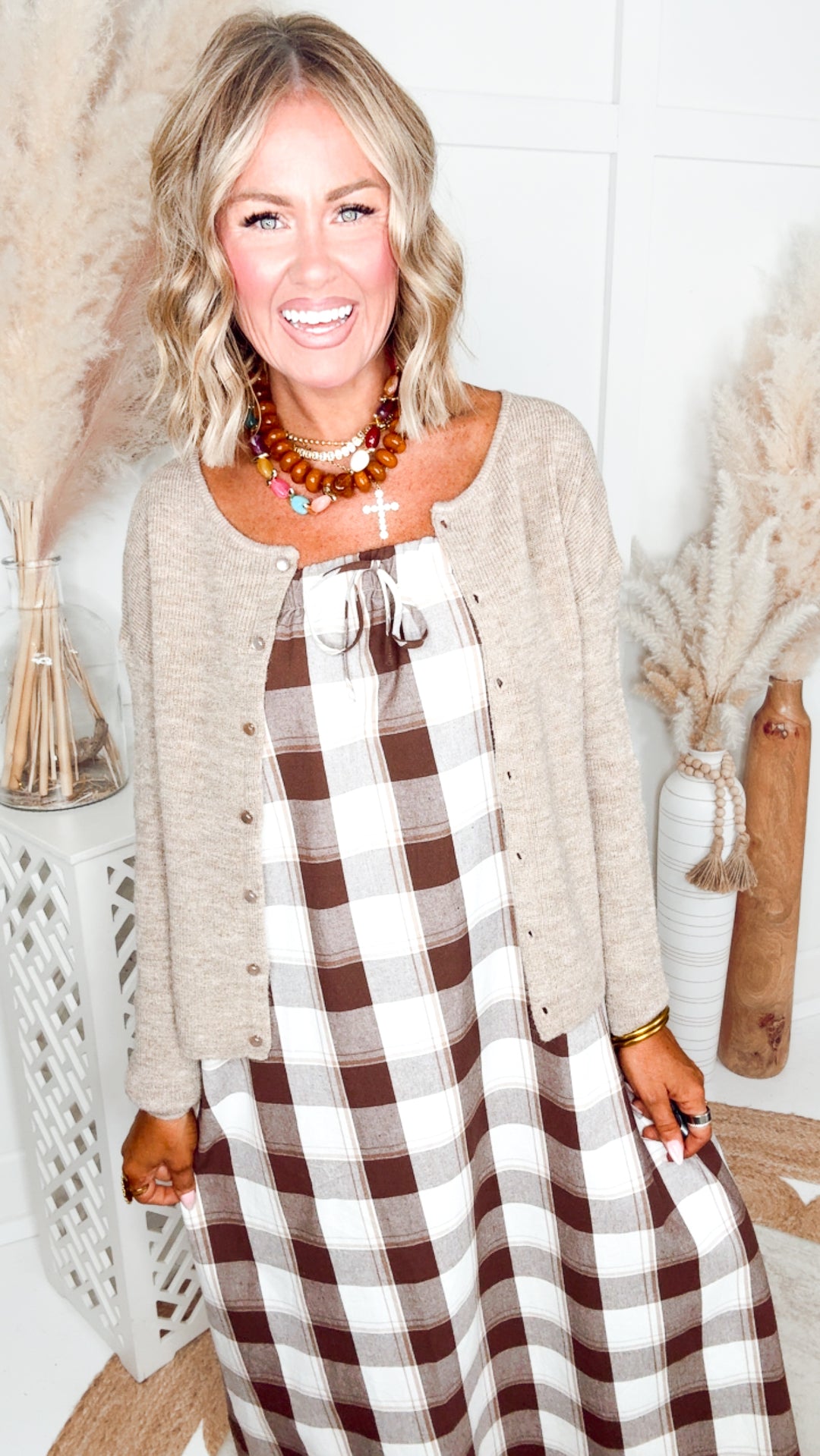 The Chic Prep Cardigan-Mocha