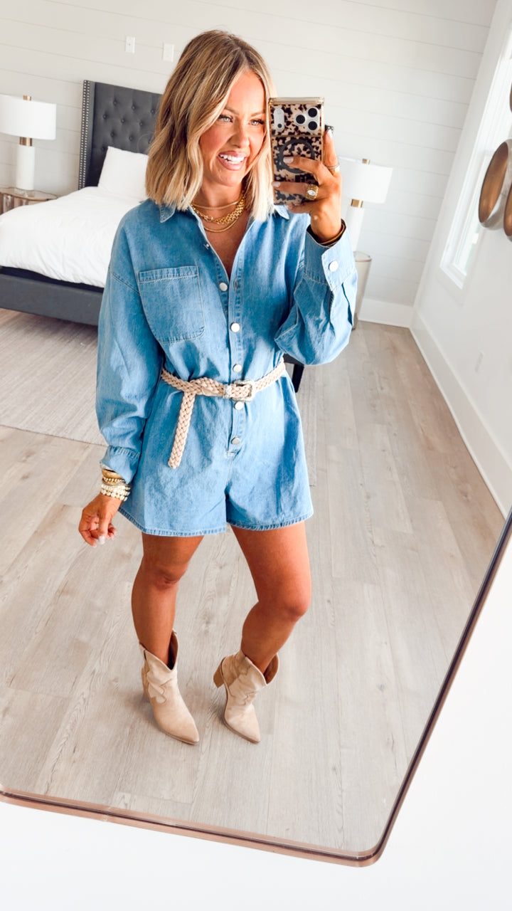 Layla Denim Romper