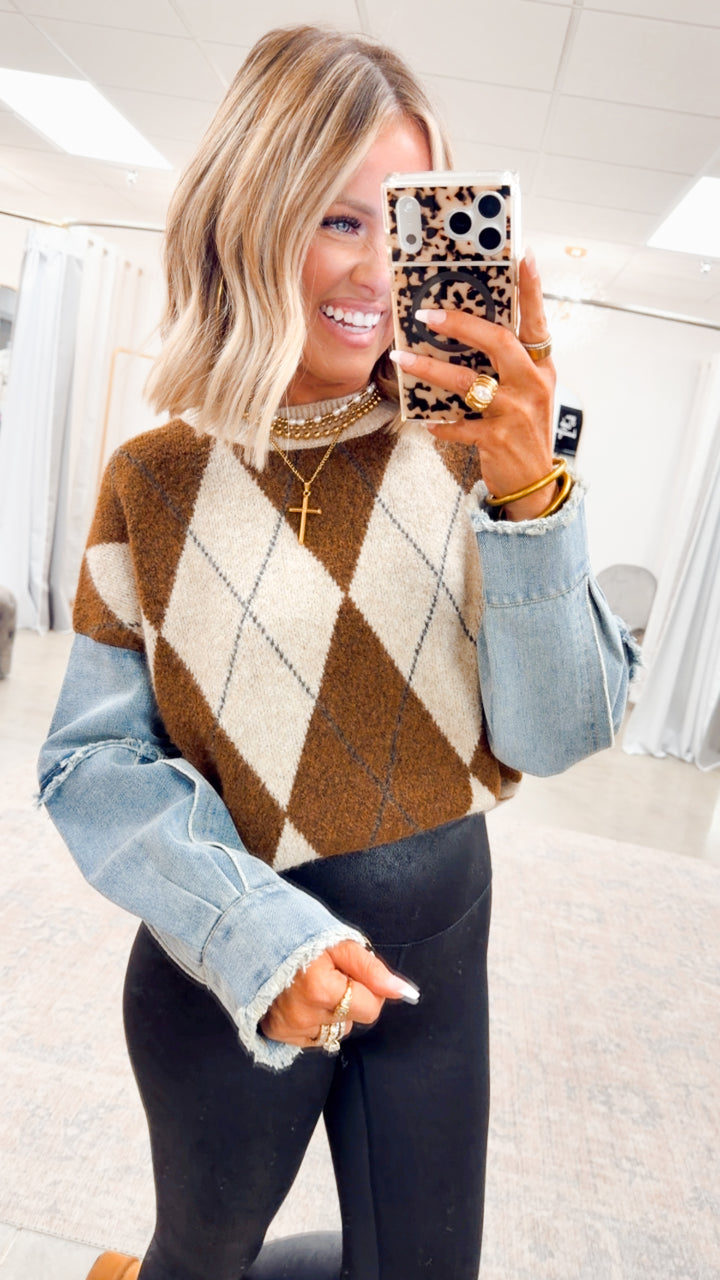 The Brixton Argyle Block Sweater