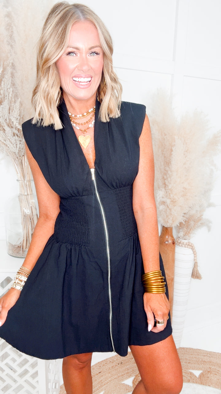 The Brinley Mini Dress-Black