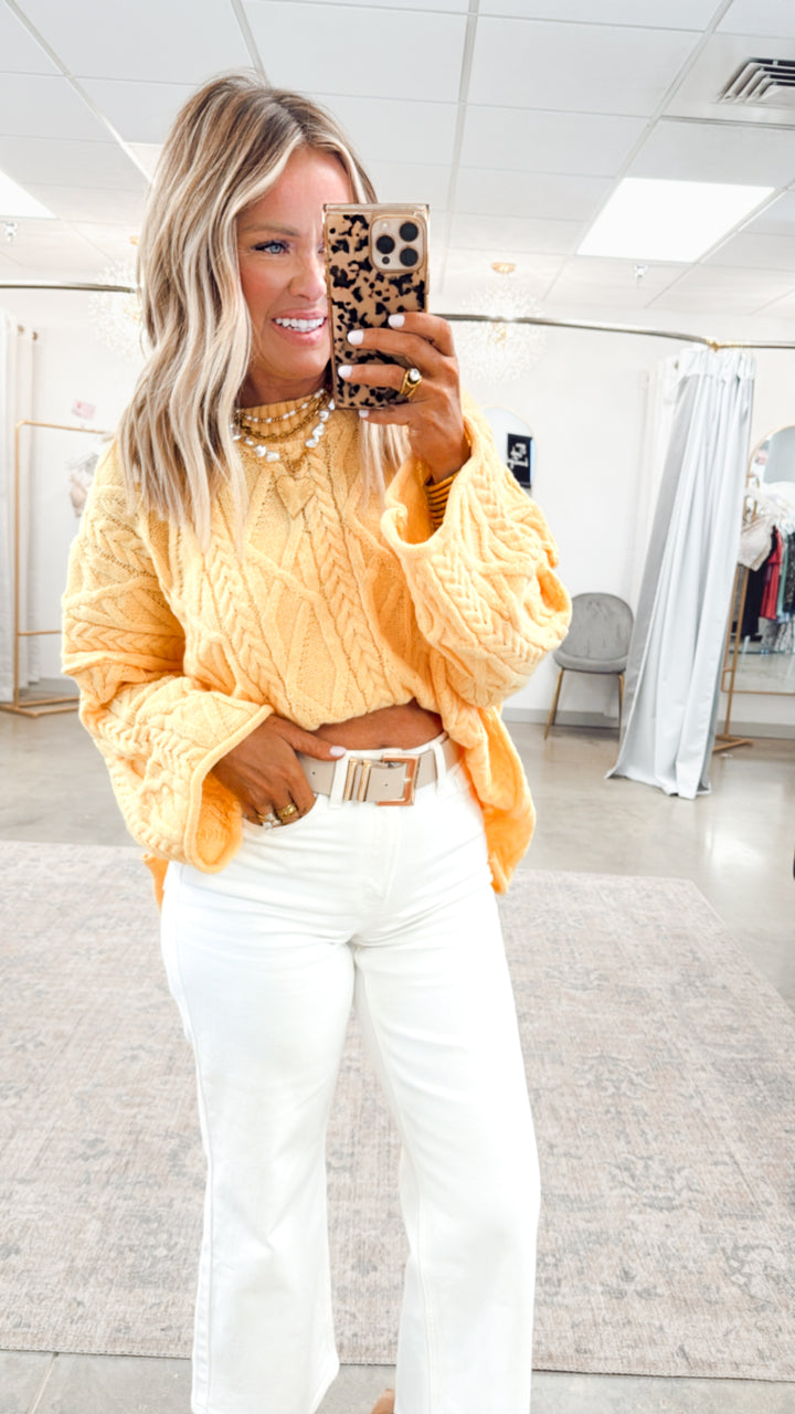 Knotted Haven Sweater-Yellow