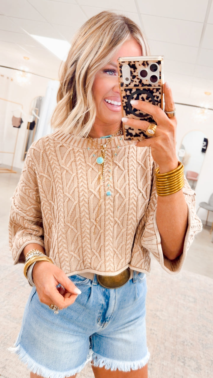 Afterglow Acid Wash Sweater