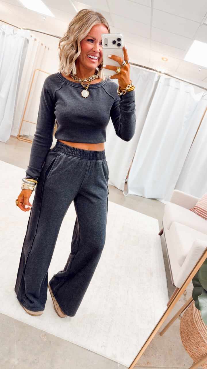 The Arabella Two Piece Set-Black