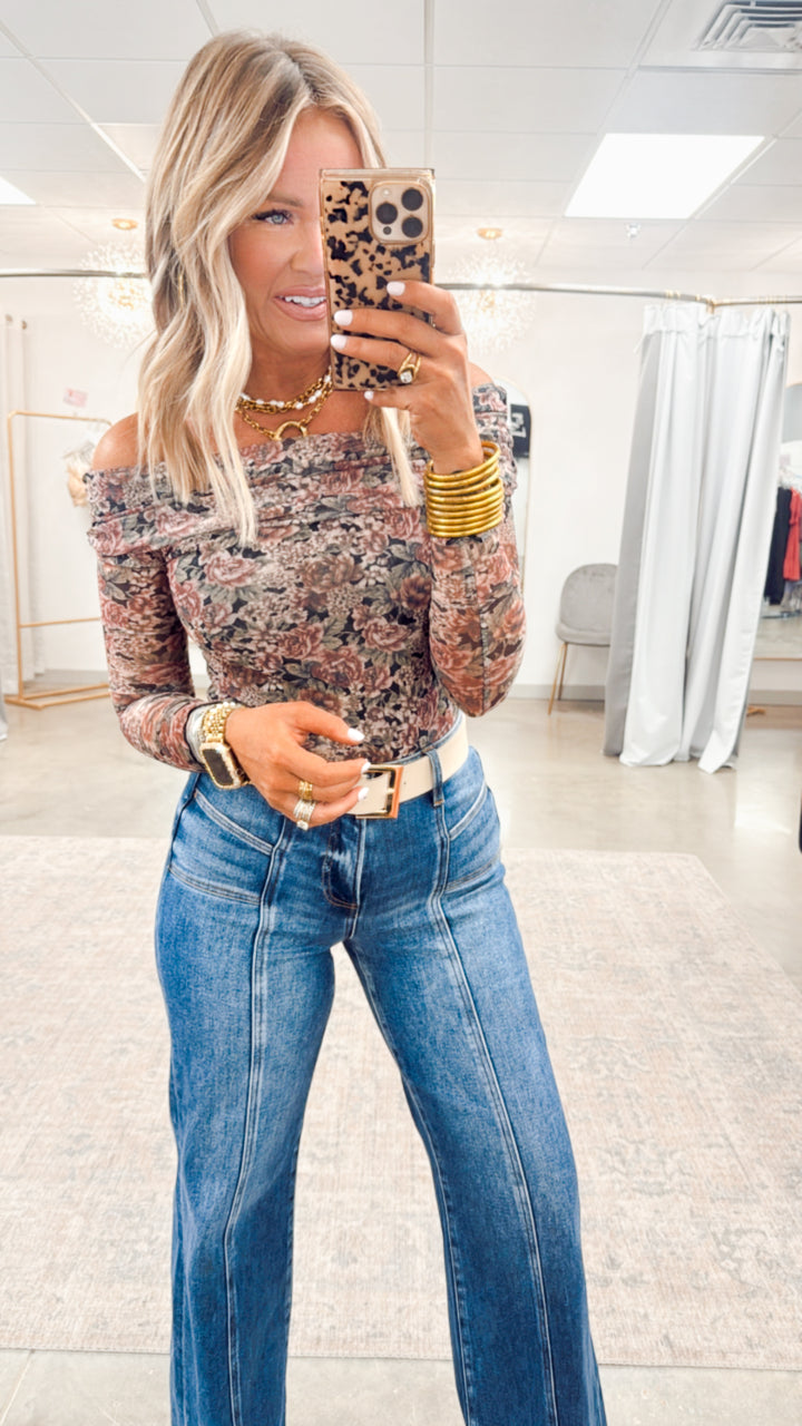 Aurora Floral Mesh Bodysuit