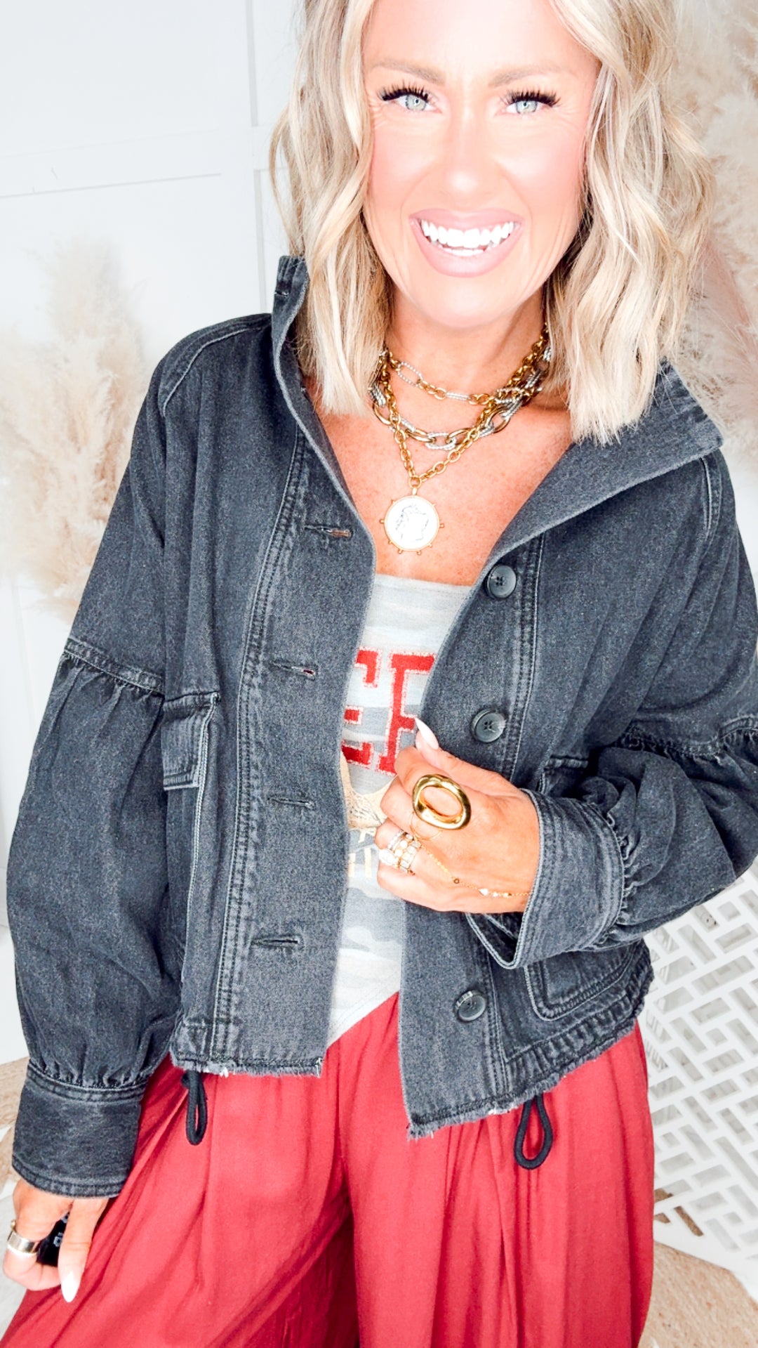 The Soho Denim Jacket-Black
