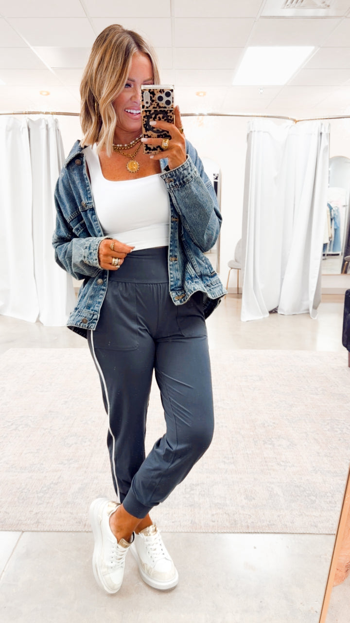 The Butter Flex Joggers-Charcoal