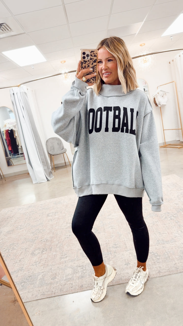 Football Reversible Mock Neck Sweatshirt