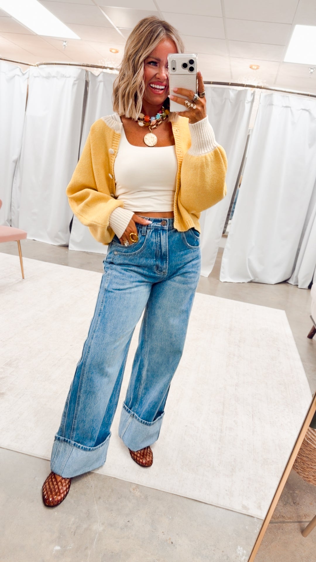 The Charlie Cuffed Wide Leg Jean