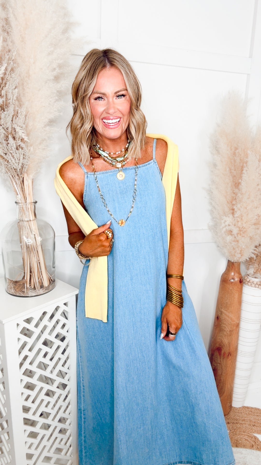 Classic Chambray Midi Dress