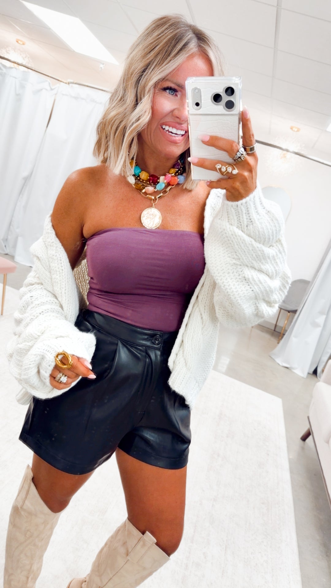 The Posh Pleather Shorts-Black
